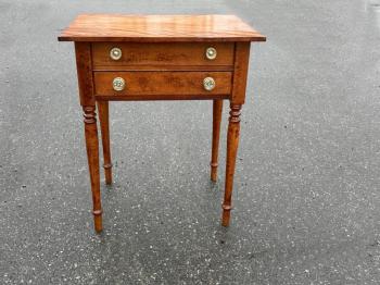Image of Early American figured maple stand c1820