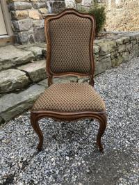 Louis XV upholstered walnut chair c1780