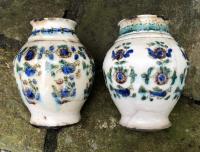 Pair of Persian Yazd  honey pots