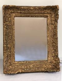 Antique French gilt framed mirror c 1800