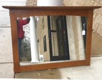 Stickley Craftsman oak over mantle mirror