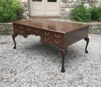 Vintage English mahogany partners desk in Chippendale style