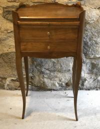 Antique country French walnut night stand