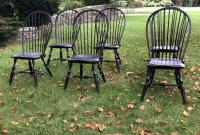 Set of 6 Bow Back Windsor Chairs