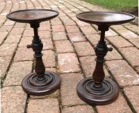 Pair of Victorian wig stands c1860