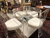 Lucite table and 4 chairs by Hill c1970