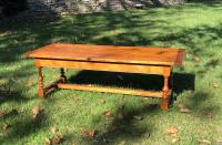 Vintage DR Dimes tiger maple coffee table