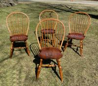 D R Dimes bow back Windsor chairs