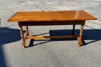 Tiger maple coffee table by Eldred Wheeler