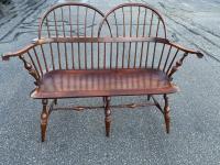 DR Dimes pine knuckle arm double bow settee