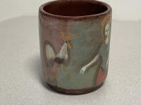 Polia Pillin folk art ceramic cup