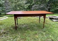 Early D R Dimes pine dining table stamped Old Sturbridge Village