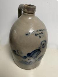 Stoneware jug Bostwick and Co Fairfax VA