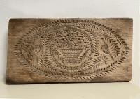19thc carved wood cookie mold
