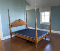 Rare Eldred Wheeler Nantucket Basket queen bed in tiger maple