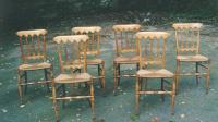 Antique French furniture pearwood chairs