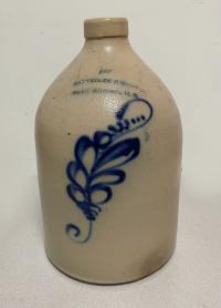 Satterlee and Morty NY stoneware jug c1860