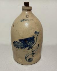 Stoneware jug by S L Pewtress and Co New Haven CT