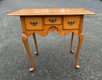 Eldred Wheeler tiger maple lowboy with shell carving