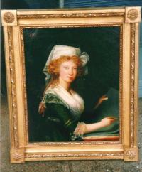Antique paintings 18th C French portrait oils