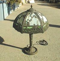 Antique Victorian slag glass lamp