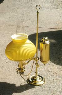 Antique lamp Victorian brass students lamp