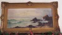 Mary Loring Warner seascape oil painting on canvas