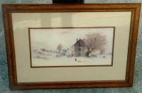 Antique water color by Hendricks A. Hallett