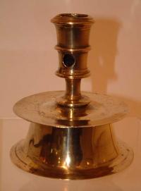 16th century Dutch brass candlestick c 1680