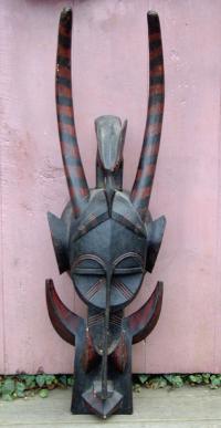 African tribal Ivory Coast firespitter mask