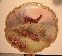Strauss Lewis and Sons Limoges Hunt Plate