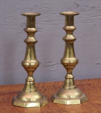 Brass push up candlesticks
