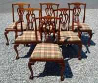 Set of 6 Reproduction Chippendale Style Mahogany Dining Chairs