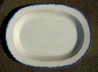 Antique Oval Feather Edge Porcelain Platter