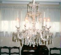 Lighting antique cut glass chandelier