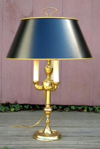 Vintage Solid Brass Bouillotte Electric Lamp