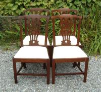 Period Antique set of English furniture Chippendale chairs c1780