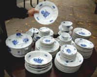 Royal Copenhagen Blue Flower Porcelain Table Service for 18