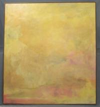 Jon Schueler Painting Yellow Sky Oil on Canvas