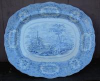 Antique Staffordshire Transferware Porcelain Platter