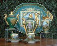 Antique Sevres Empire Porcelain Tea Set circa 1870