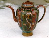 Antique Japanese fine Cloisonne tea pot