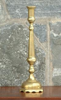 Tall Antique 19th Century French Brass Candle Stick