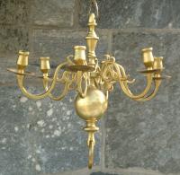 Antique Dutch Brass Chandelier circa 1850 to 1900