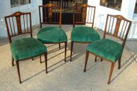 Inlaid antique French Rosewood dining chairs c1860 to 1875