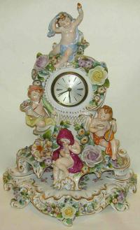 Antique Bayard porcelain mantle clock
