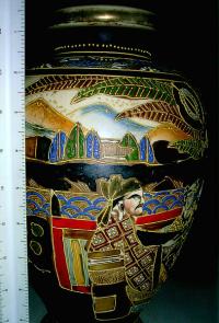 Vintage Japanese Kyoto Style Satsuma Pottery Vase
