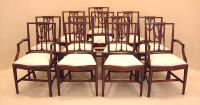 Antique American Federal dining chairs in mahogany set of 12