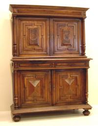 Antique French walnut cupboard