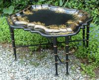 Antique French Papier Mache Coffee Table